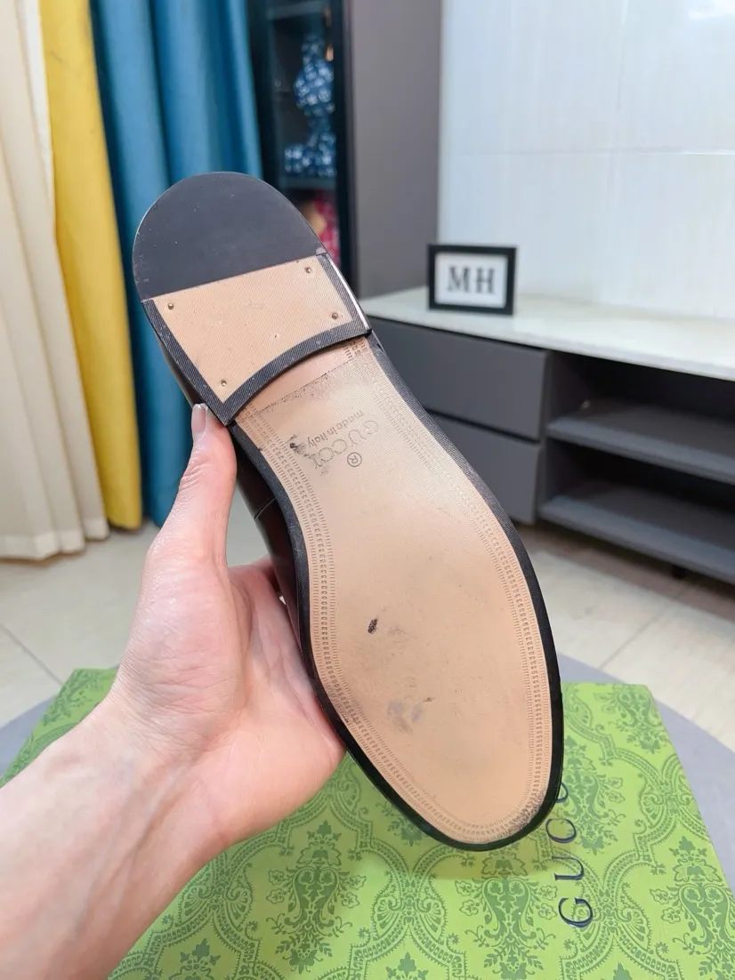 Men's shoes 💰500🌹🌹【GUCCI】The most popular classic Gucci leather shoes. Synchronized with the official website, the upper is made of Italian first-layer cowhide ➕cowhide lining, with unique brand and unique craftsmanship. Highlighting the hot style of the new year. Stop hesitating, stop wandering, get it now. Number: 38--44